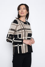 Plaid Sweater Top by Picadilly Canada