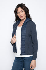 Zip-Front Quilted Sweater Jacket by Picadilly Canada
