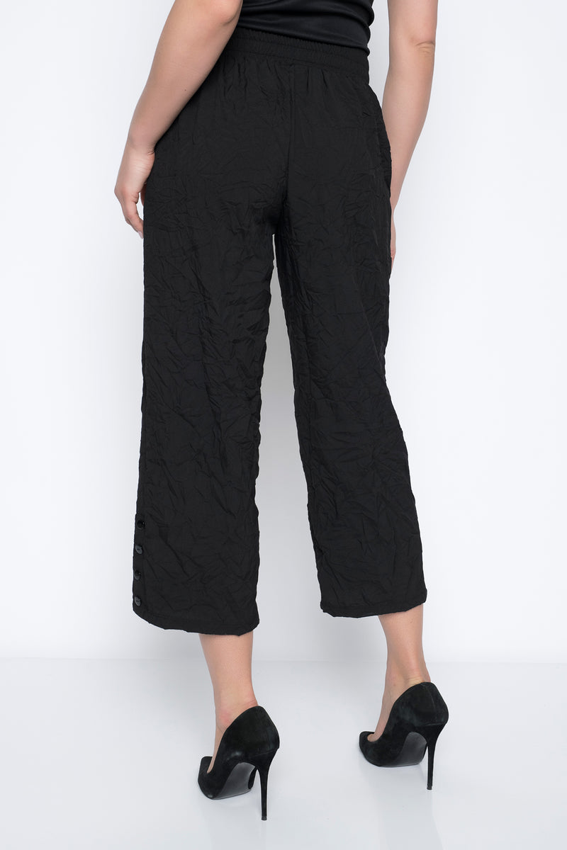 Button-Trim Wide Leg Pant by Picadilly Canada