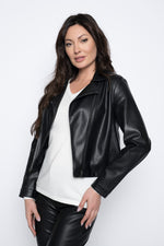Faux Leather Moto Jacket by Picadilly Canada