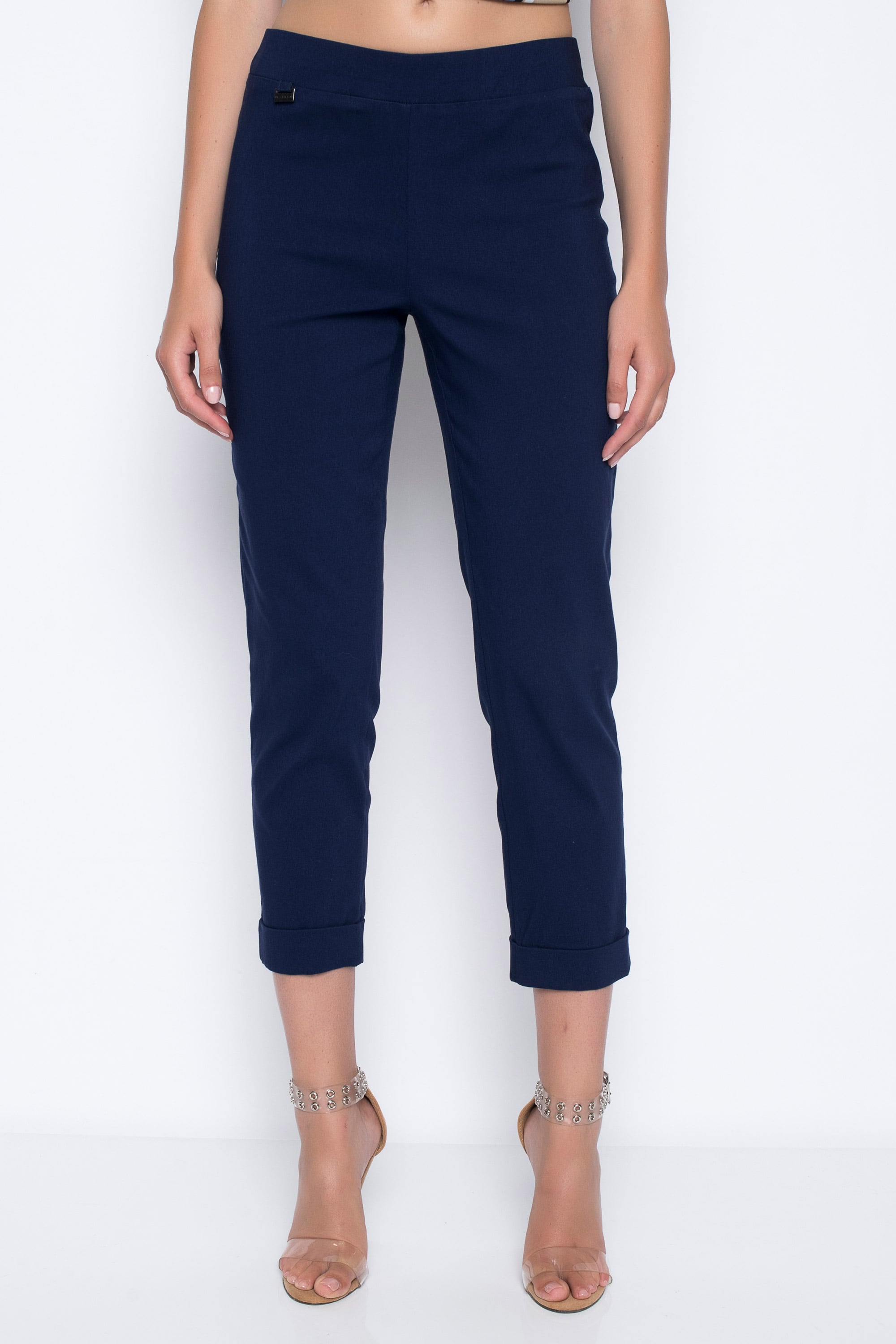 Buy Women Ankle Length Pant Blue Solid Rayon for Best Price