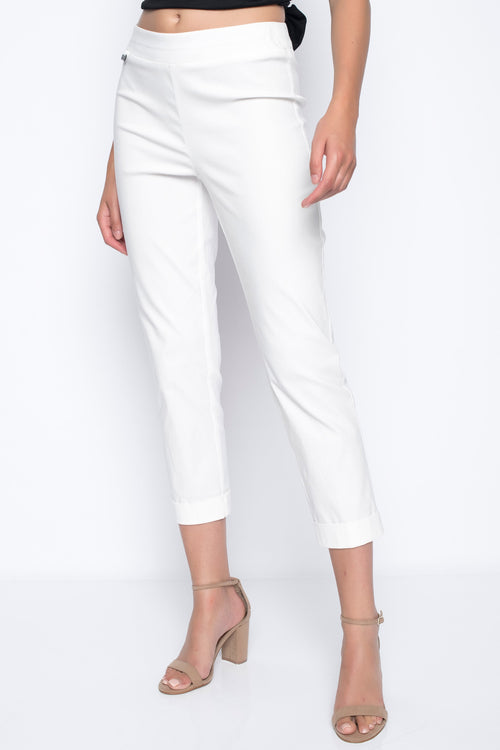 Cuffed Ankle Pants in white
